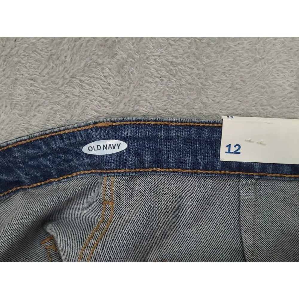 Old NAVY High-Waisted Utility Pocket‎ Jean Skirt for Women Sz 12 Blue